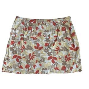White Stag Floral Skort Activewear Casual Golf Tennis 100% Cotton SZ 18